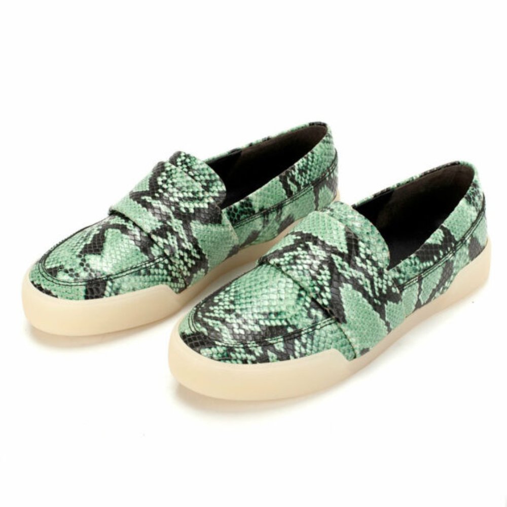 PHILLIP LIM Snake Print Leather Slip-on sneaker